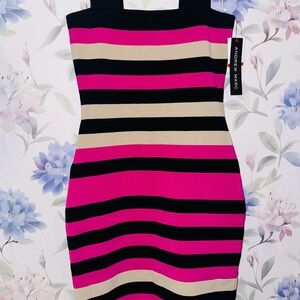 Andrew Marc Women's Mini Dress - Pink, Black, Tan